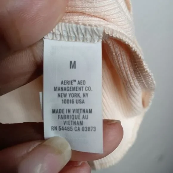 Aerie Peach Henley Ribbed Tank - Picture 7 of 8